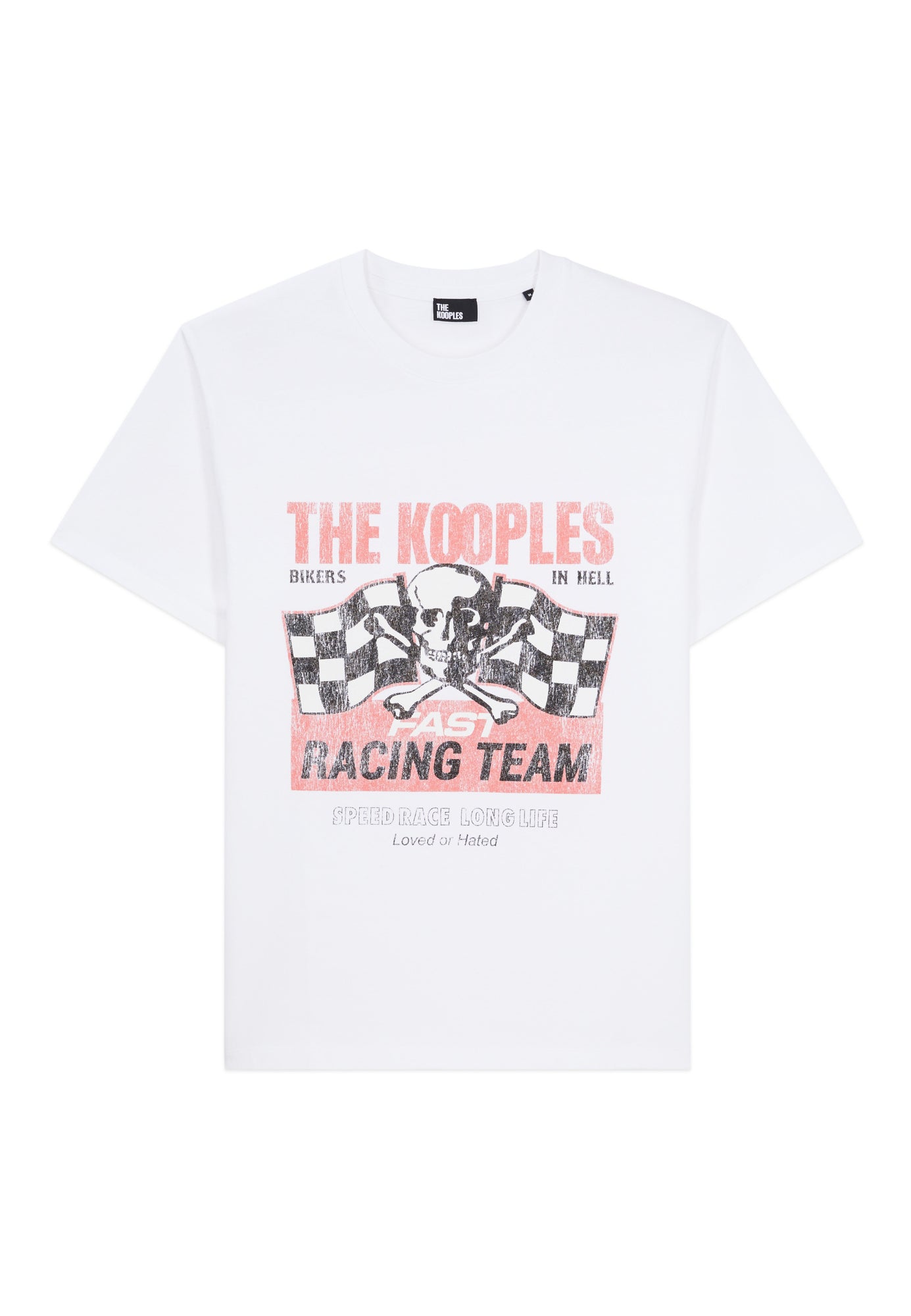 T-Shirt With Racing Skull Serigraphy | Men | White