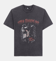 T-Shirt With Barking Dog Serigraphy | Men | Black Washed