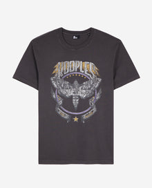 Grey T-Shirt With Skull Butterfly Screen Print | Men | Carbone