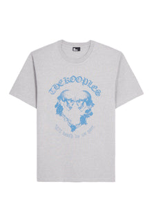 Light T-Shirt With Skull Heart Serigraphy | Men | Grey Melange