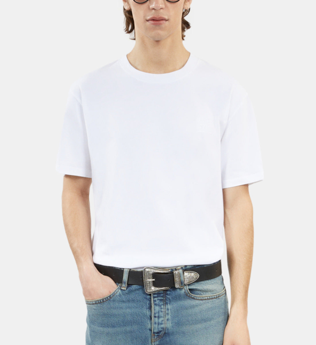 T-Shirt With Logo Embroidery | Men | White