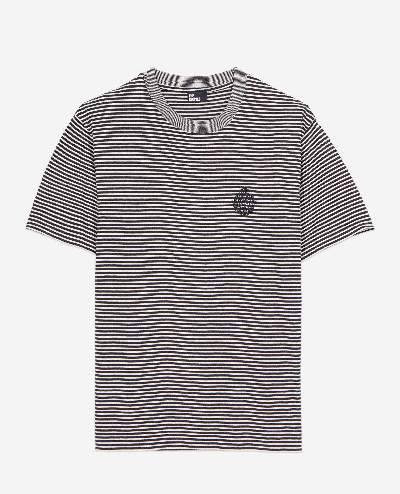 Striped Blazon T-Shirt | Men | Black x White