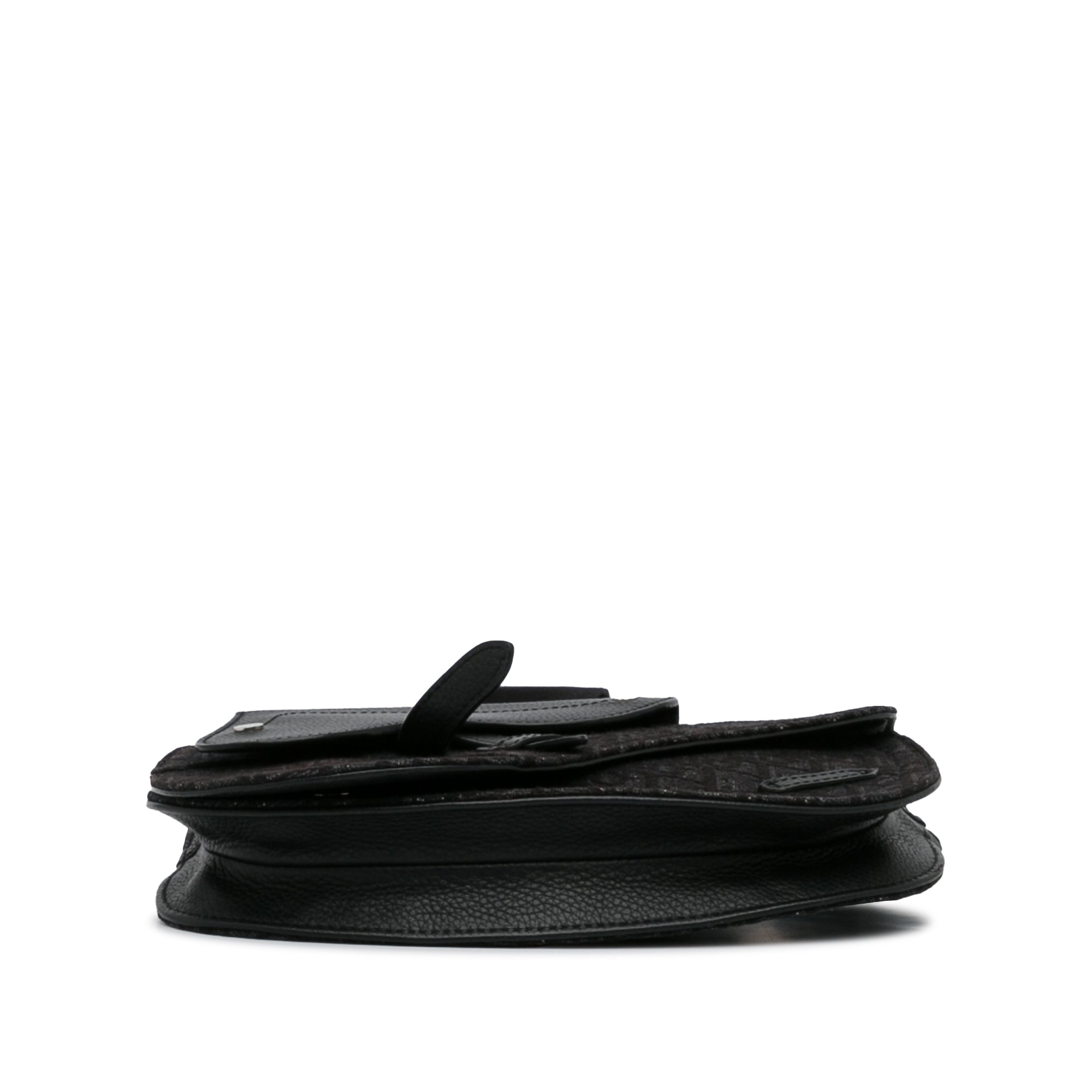 Dior | Pre-Owned Oblique Canvas Saddle Messenger Bag | Black