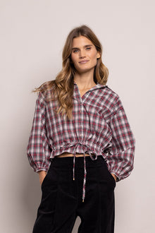 Hutton Top | Tartan Plaid Turtledove