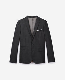 Faded Wool Suit Jacket | Men | Black Grey