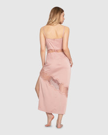 Women | Heavenly Bodies Lace Slip Dress | Dusty Rose