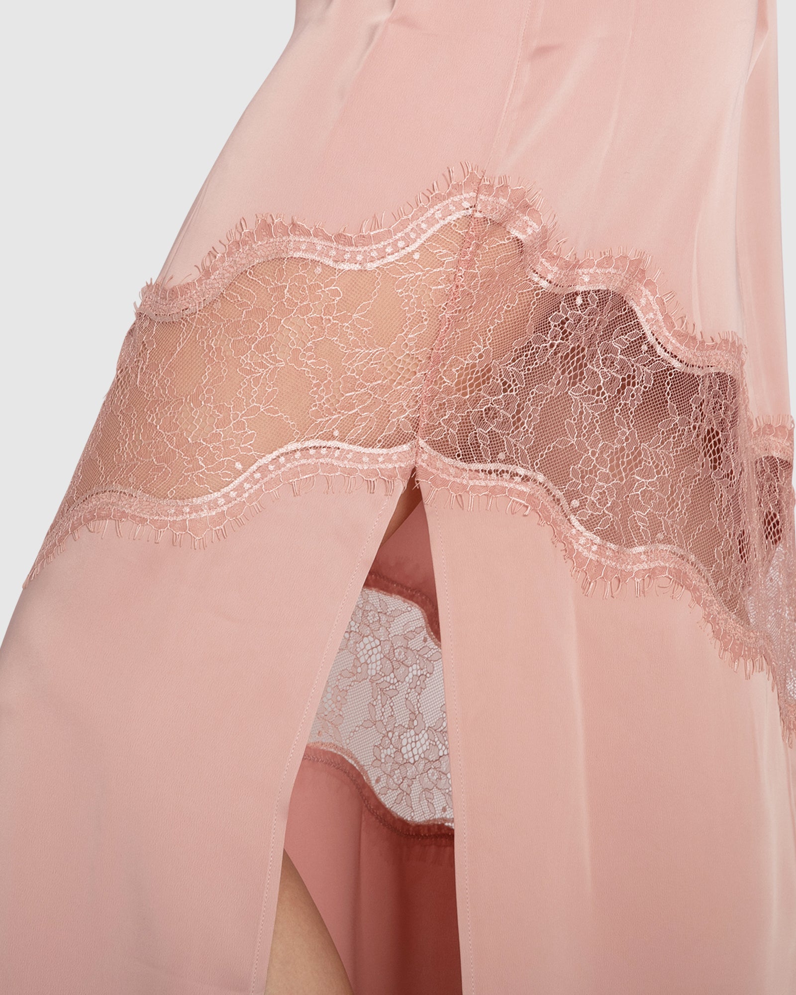Women | Heavenly Bodies Lace Slip Dress | Dusty Rose