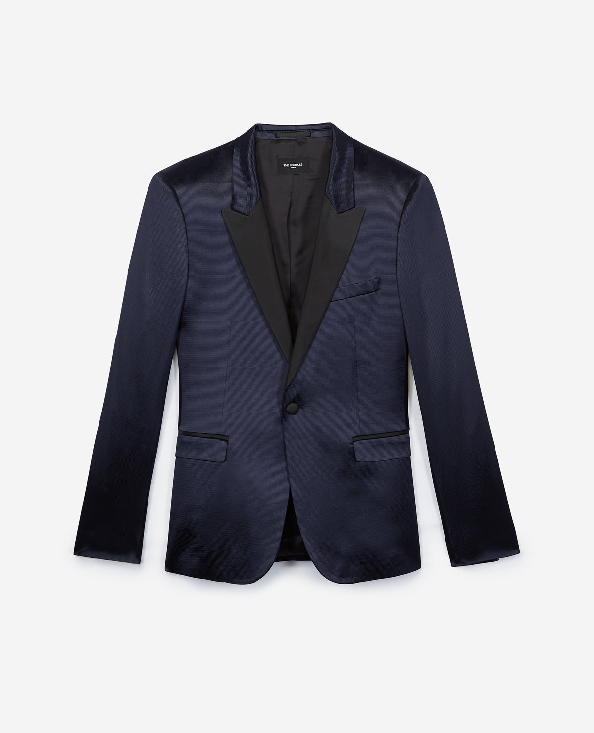 Suit Jacket With Satin Collar | Men | Dark Navy