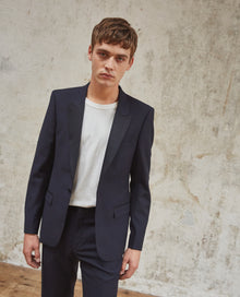 Wool Dinner Jacket | Men | Navy Blue