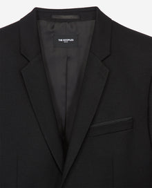 Formal Wool Jacket With Notched Lapels | Men | Black