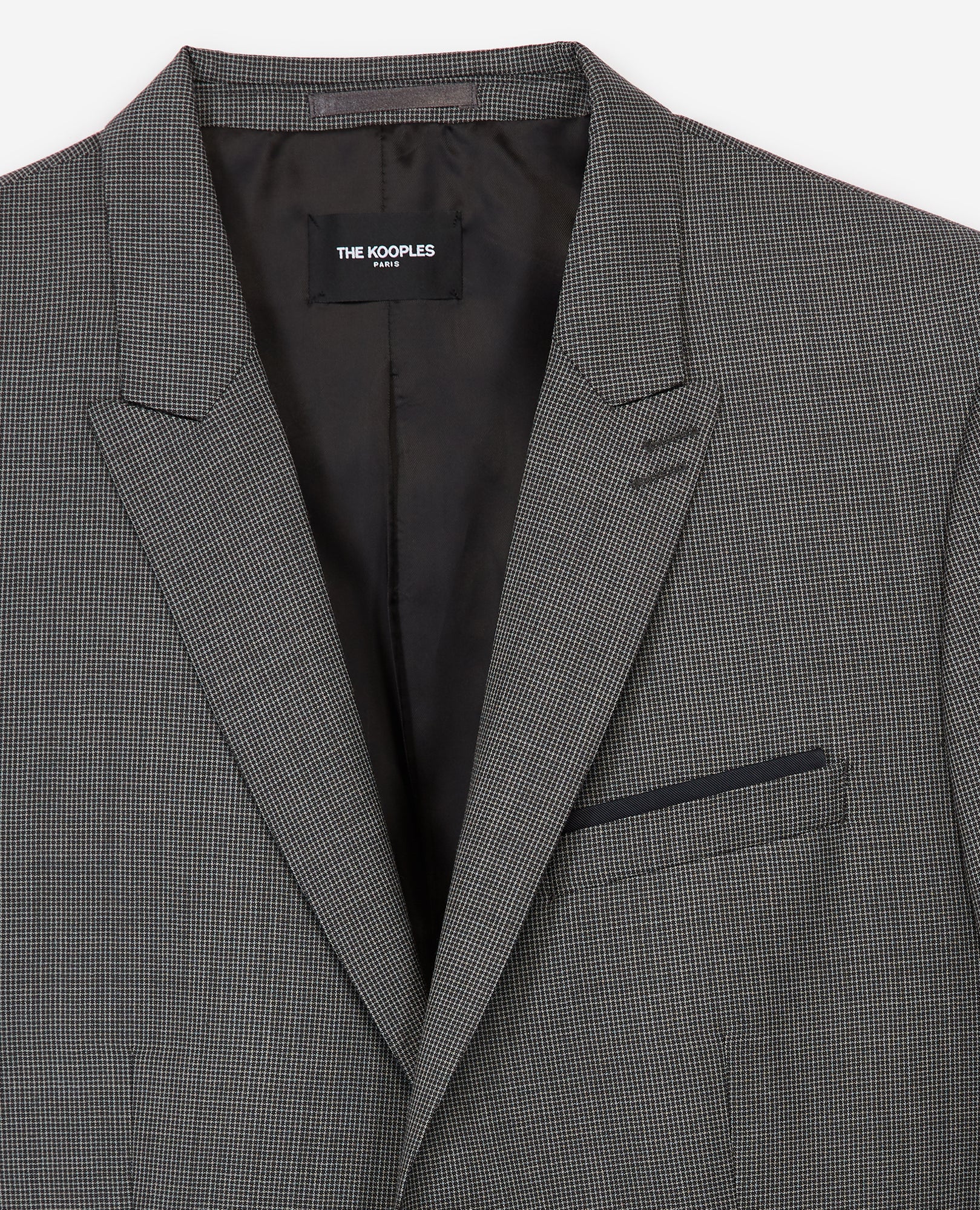 Patterned Slim-Fit Formal Gray Jacket | Men | Black Dark Grey