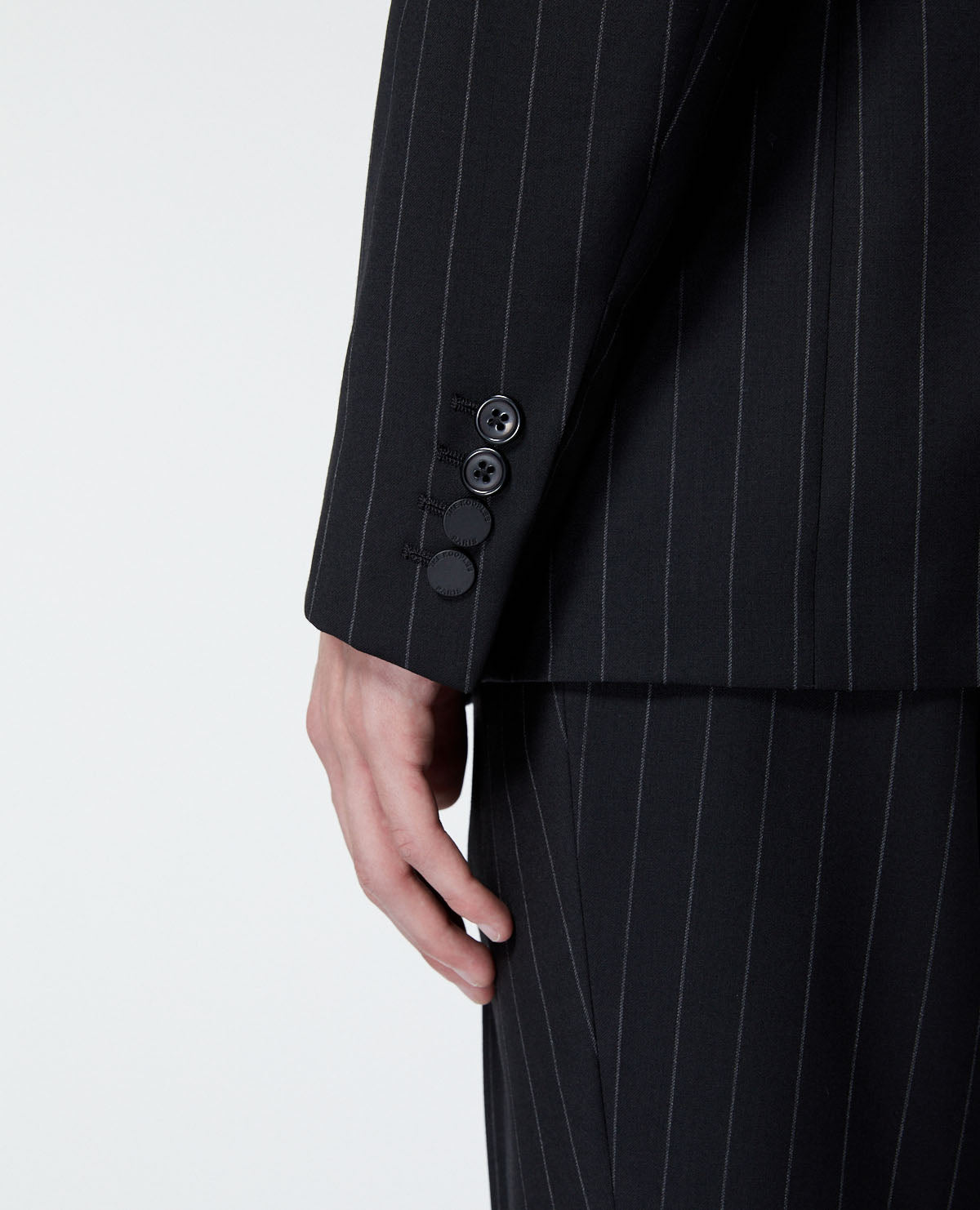 Formal Jacket With Gray Stripes | Men | Black x Anthracite