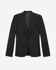 Fitted Tuxedo Jacket In Wool | Men | Black