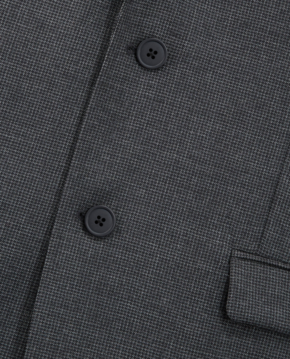 Black And Gray Jacket With Micro Check Motif | Men | Dark Grey