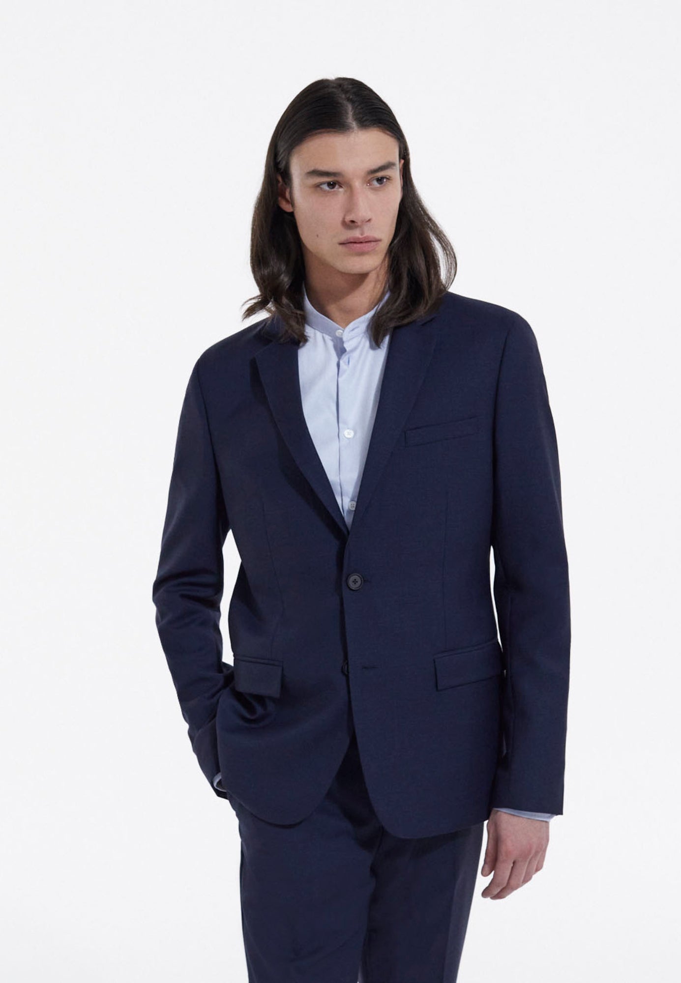 Wool Suit Jacket | Men | Dark Navy