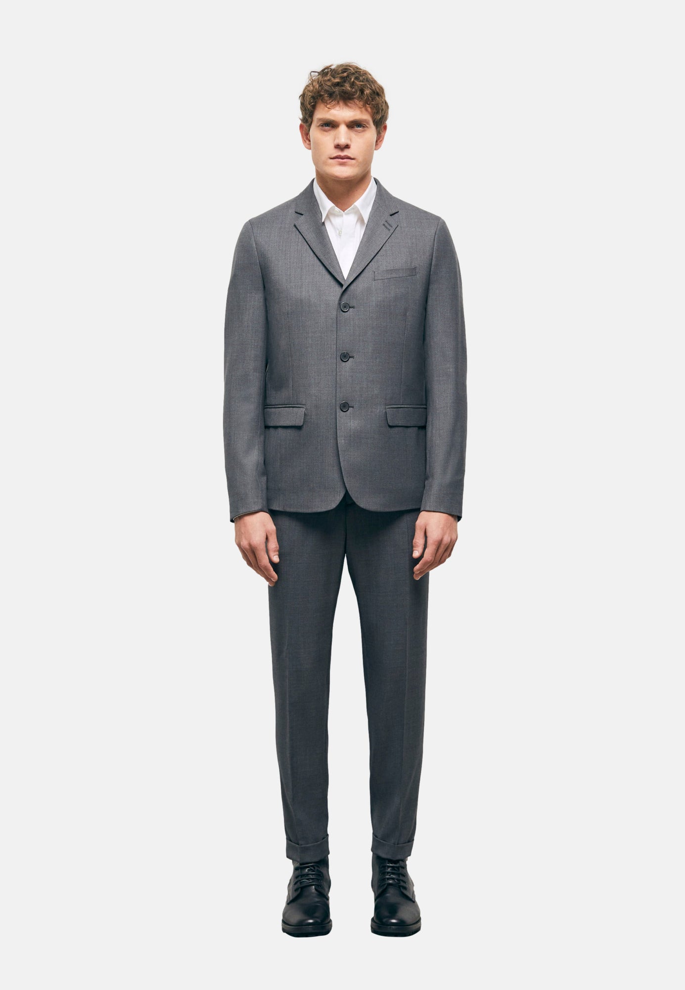 Gray Wool Suit Jacket | Men | Grey