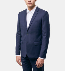 Wool Suit Jacket | Men | Navy Blue