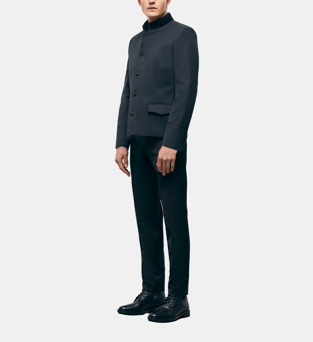 Wool Suit Jacket | Men | Black