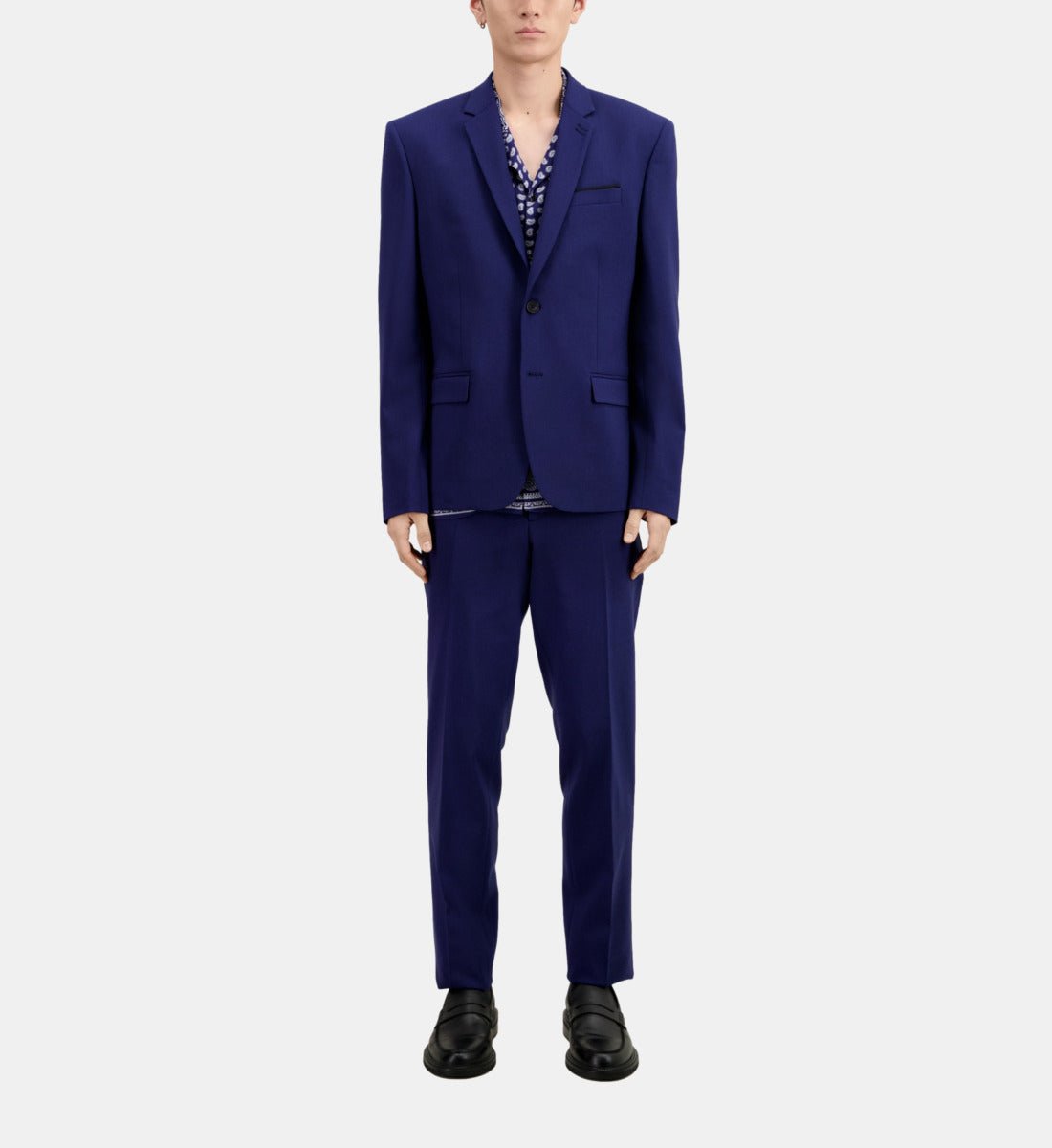 Bright Wool Suit Jacket | Men | Dark Blue