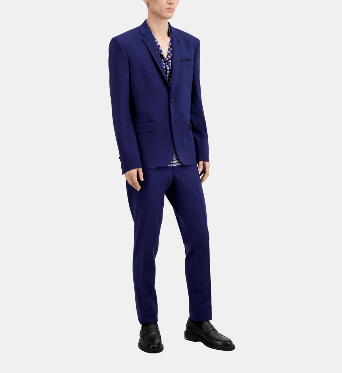 Bright Wool Suit Jacket | Men | Dark Blue