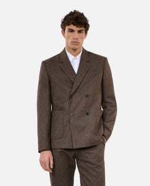 Wool Suit Jacket | Men | Brown