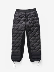 Man HYBRID DOWN SWEATPANT - Black - flat lay - front
