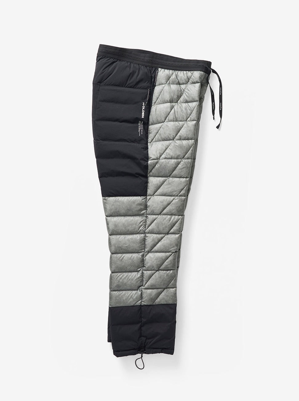 Man HYBRID DOWN SWEATPANT - Slate Gray - flat lay - side