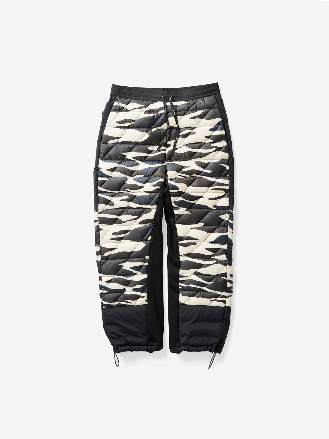 Woman HYBRID DOWN SWEATPANT - Zebra - flat lay -front