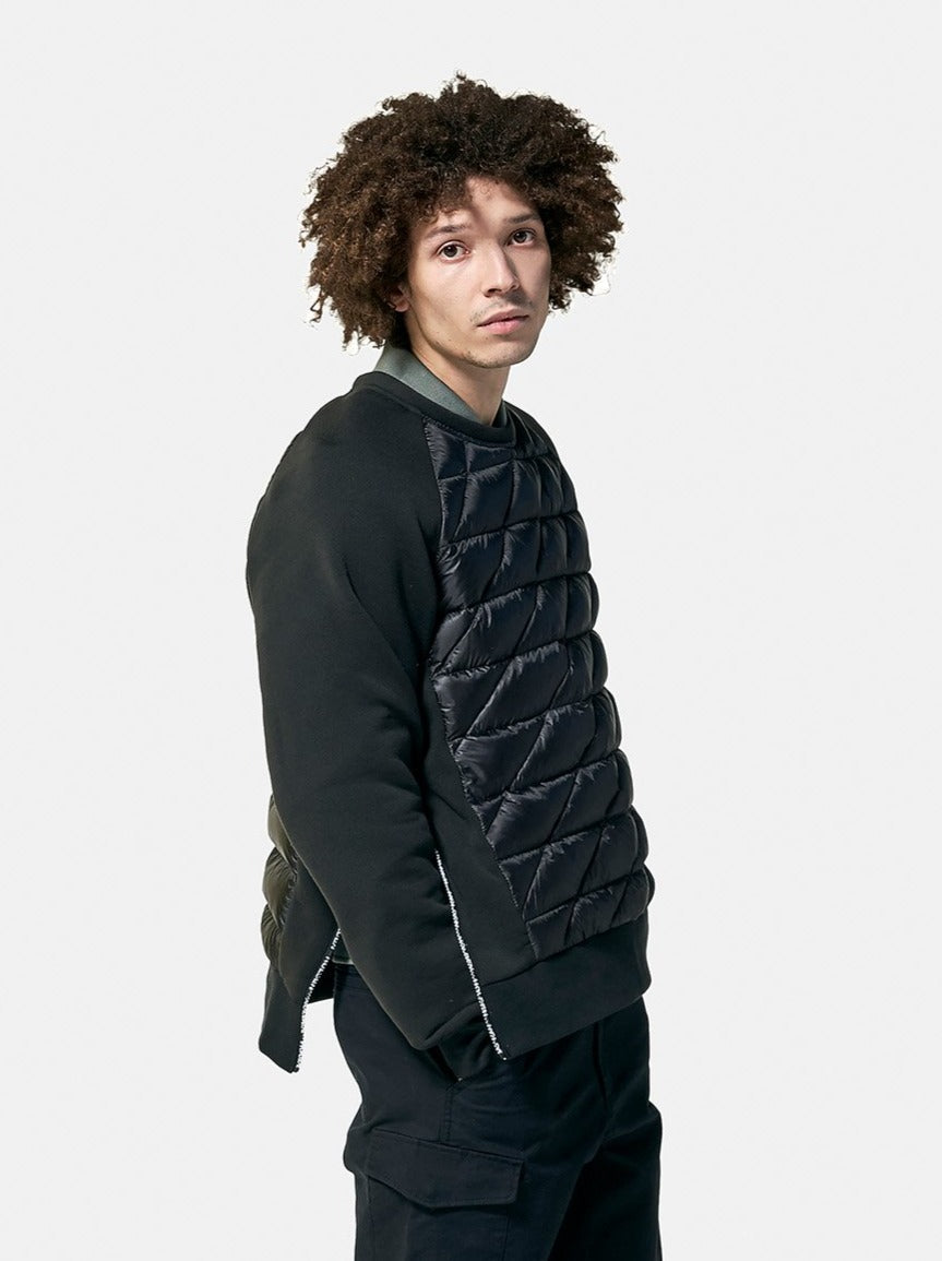 Hybrid Down Crew - Black - right side