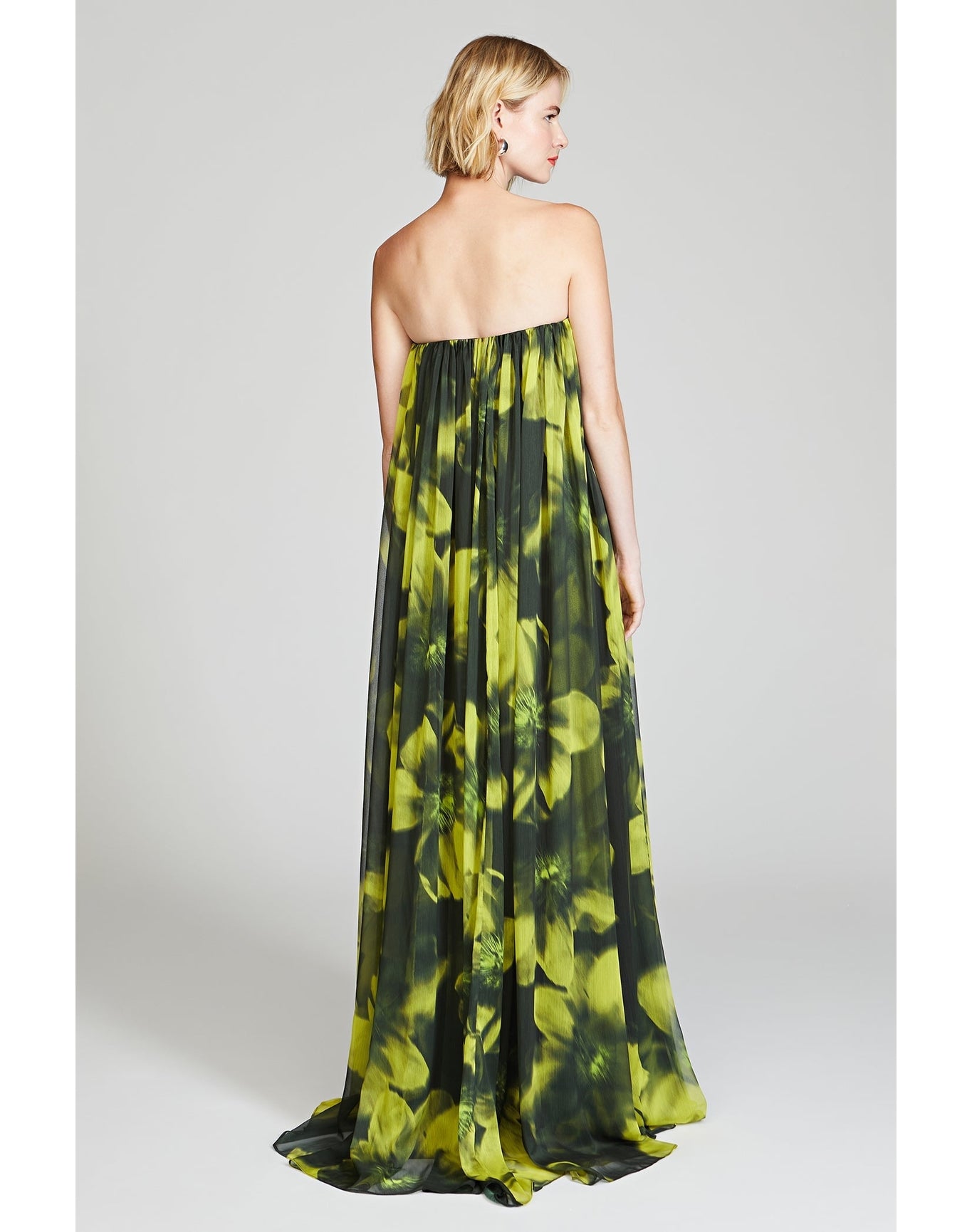 Halston | Claudette Chiffon Gown | Photo Real Floral