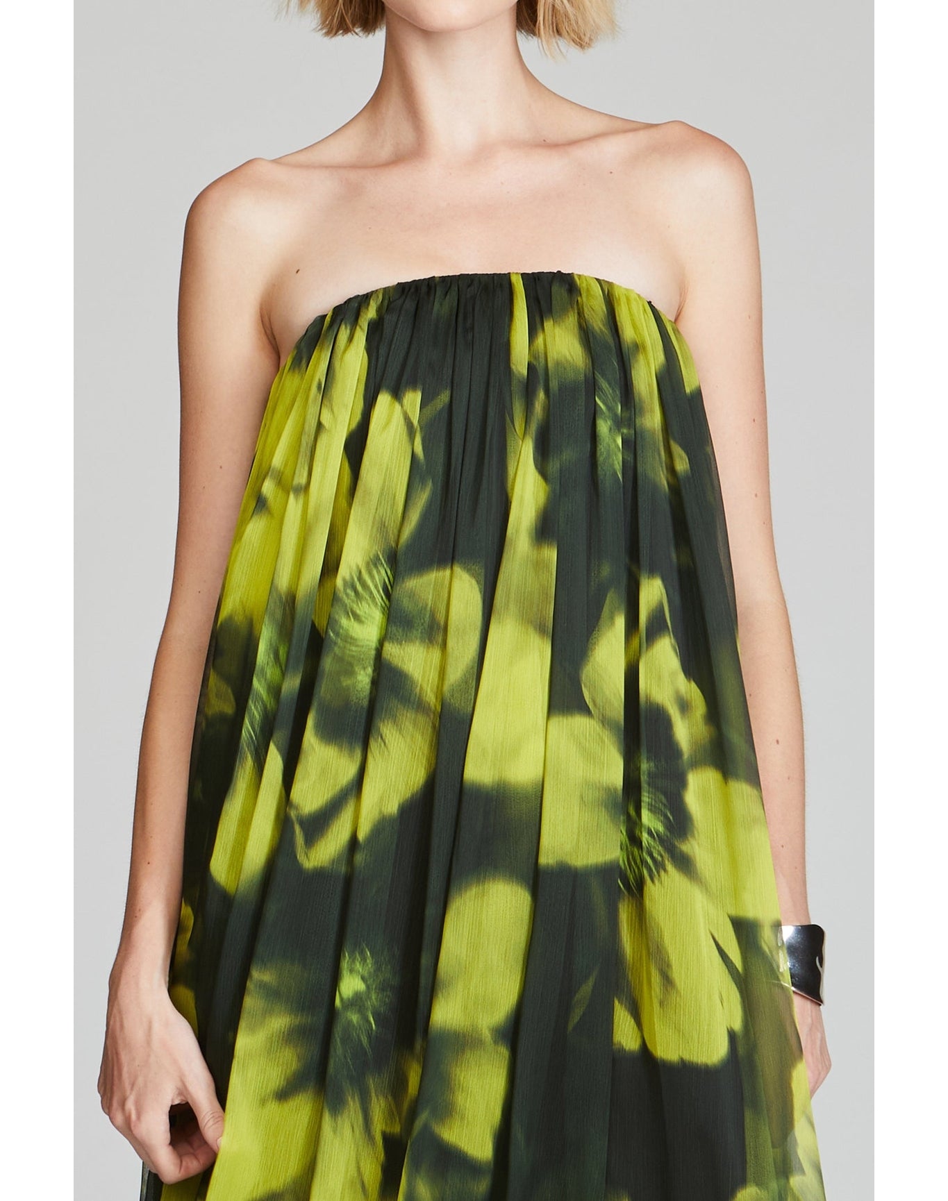 Halston | Claudette Chiffon Gown | Photo Real Floral