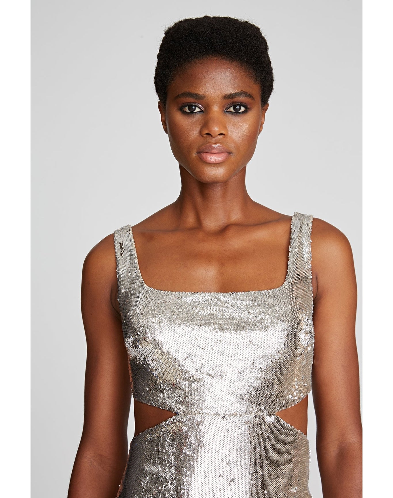 Halston | Guiliana Dress In Sequins | Silver