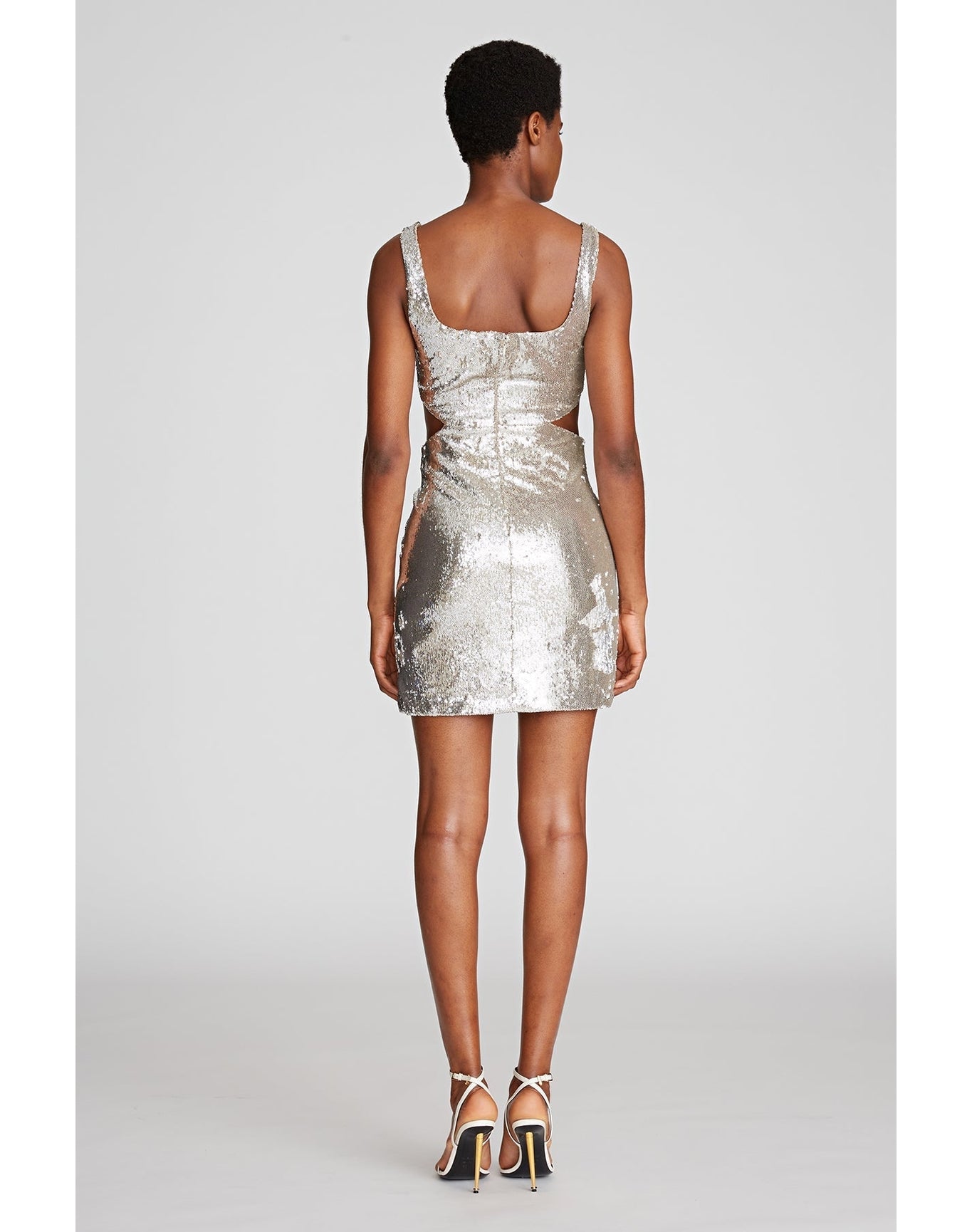 Halston | Guiliana Dress In Sequins | Silver