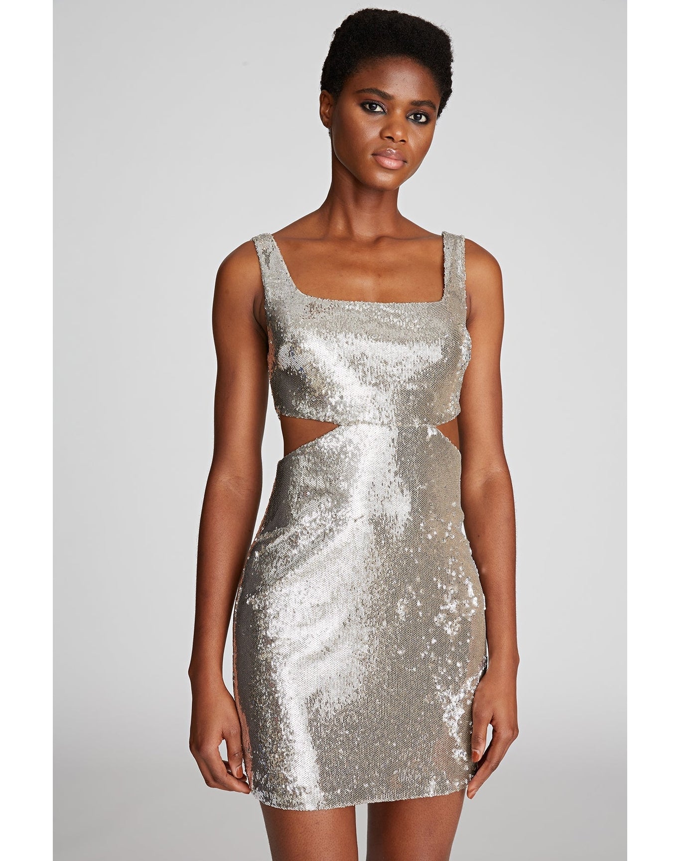 Halston | Guiliana Dress In Sequins | Silver