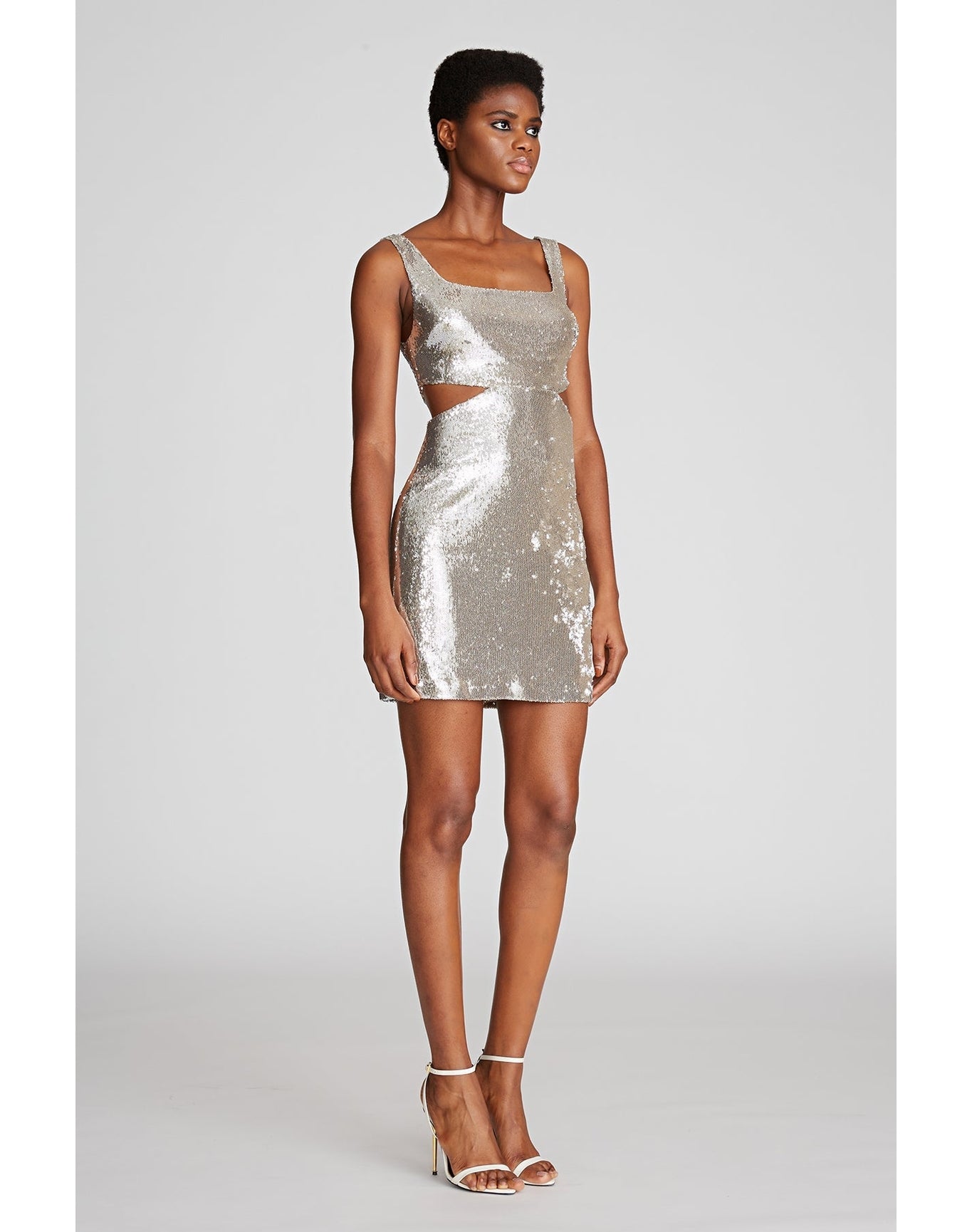 Halston | Guiliana Dress In Sequins | Silver