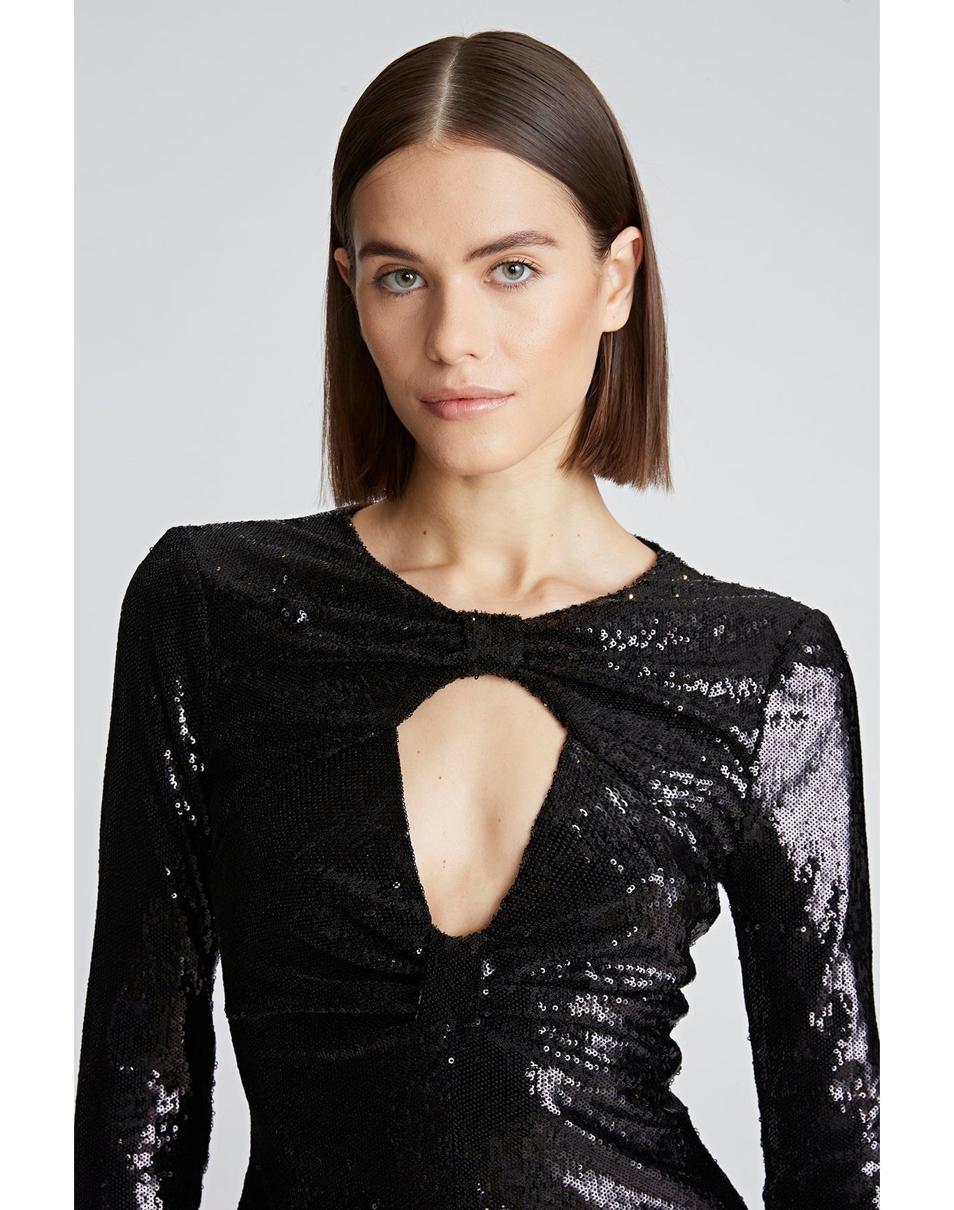 Halston | Kaylee Dress In Sequins | Black