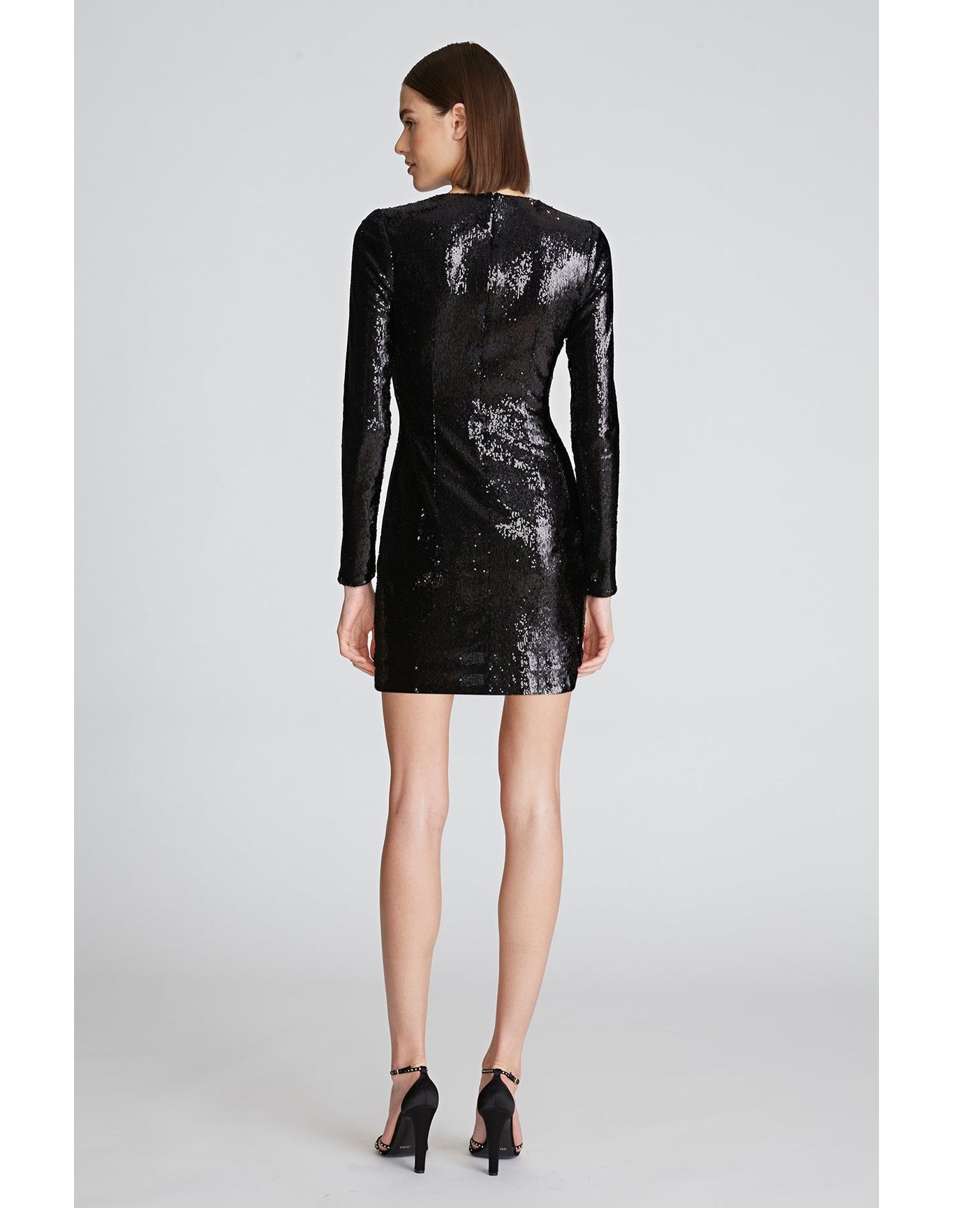 Halston | Kaylee Dress In Sequins | Black