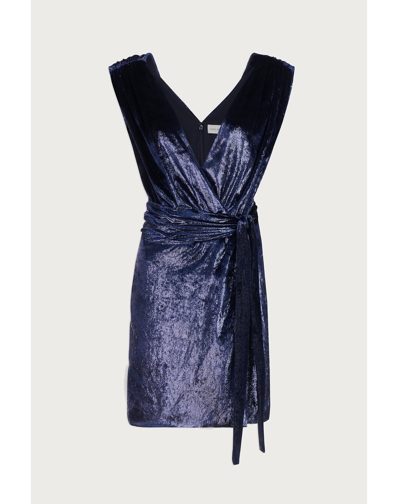 Halston | Lennox Dress In Velvet | Navy