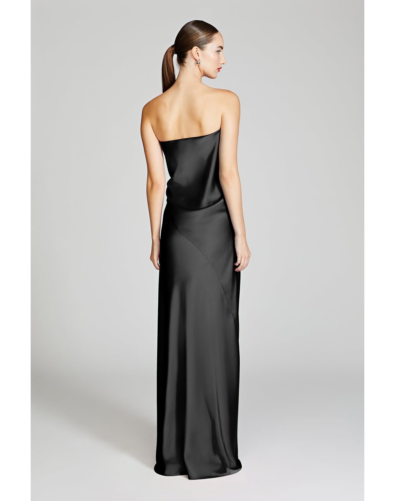 Halston | Lisette Satin Gown | Black