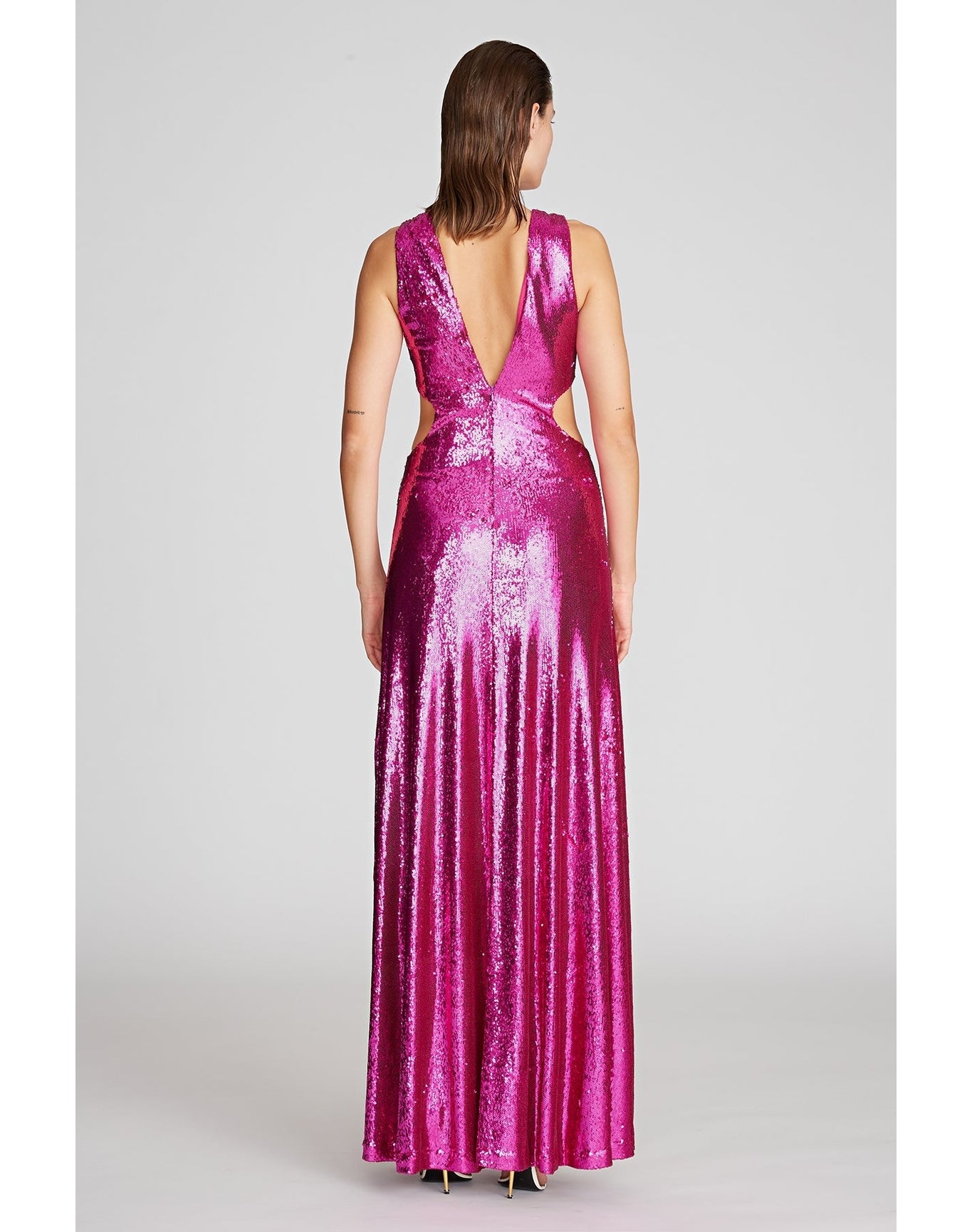 Halston | Natalia Gown In Sequins | Berry