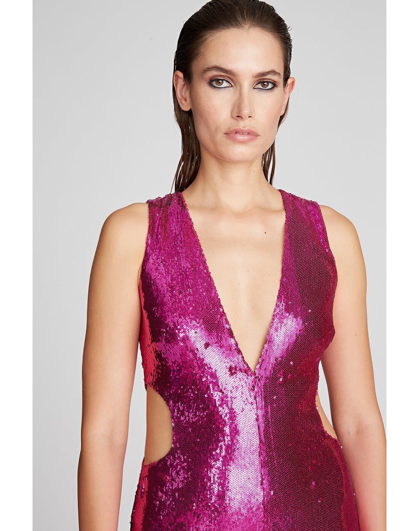Halston | Natalia Gown In Sequins | Berry