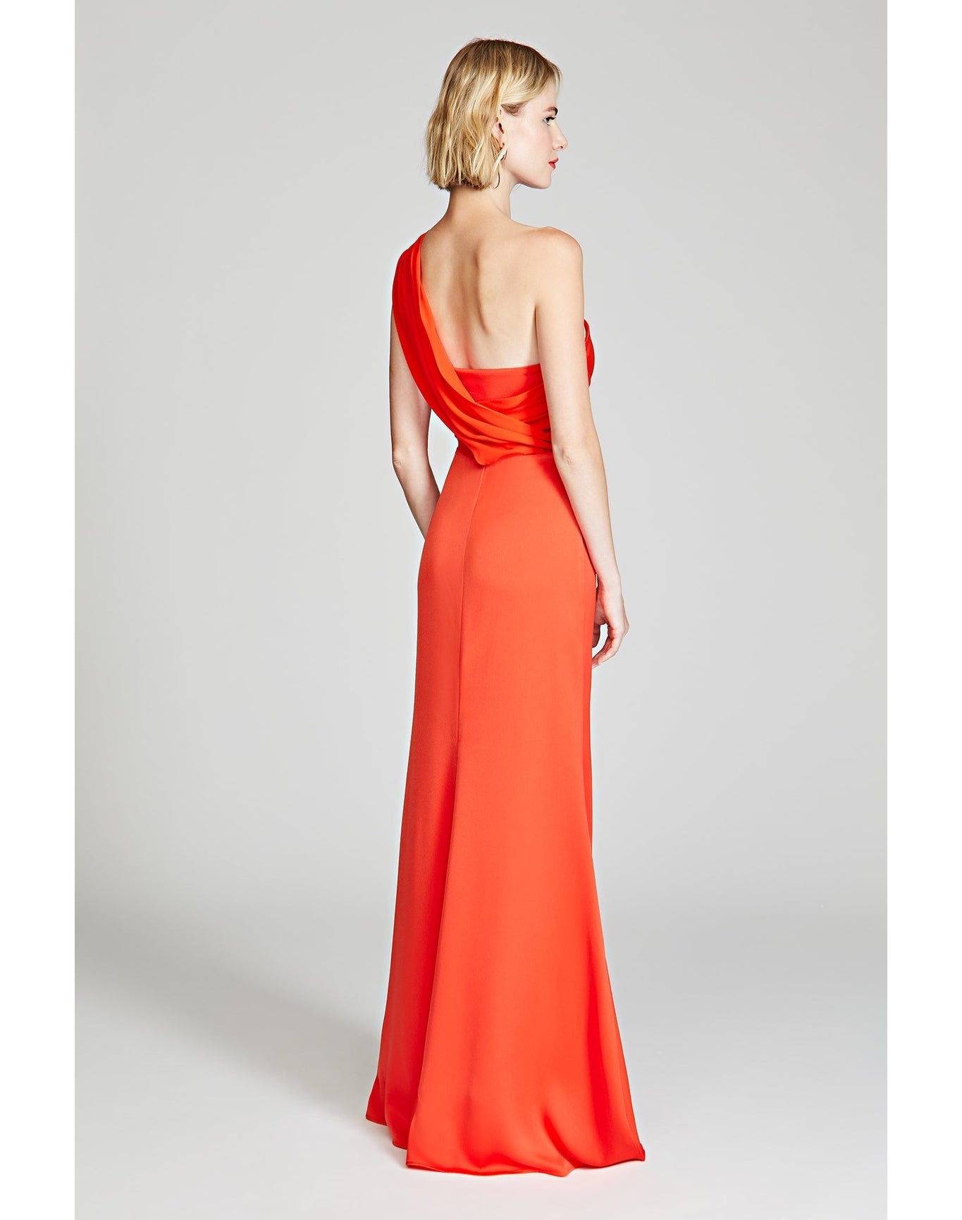 Halston | Roselle Crepe Gown | Orange Spice