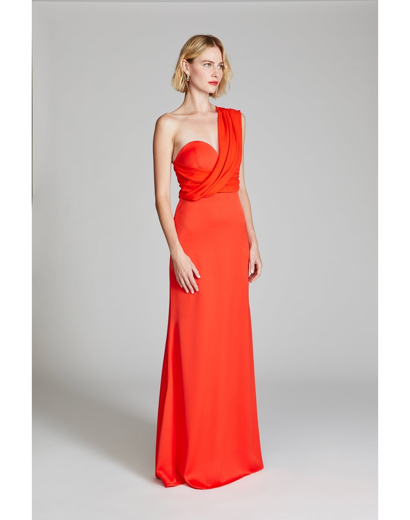 Halston | Roselle Crepe Gown | Orange Spice
