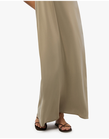 Halter Deep V Maxi Dress | Plaza Taupe