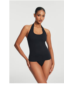 Halter Neck Tank Top | Black