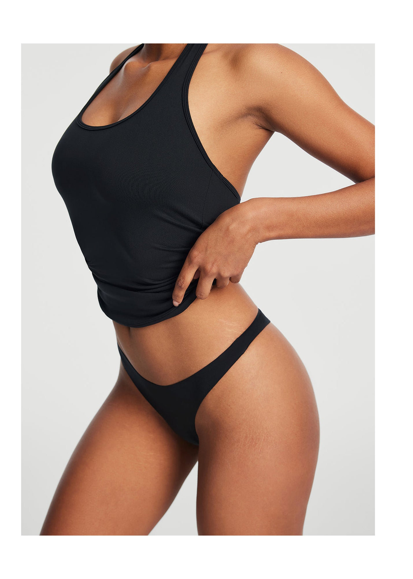 Halter Neck Tank Top | Black