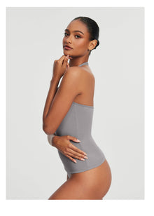 Halter Neck Tank Top | Cool Gray