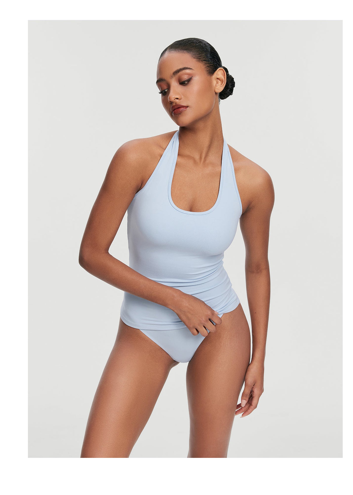 Halter Neck Tank Top | Sky Blue