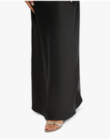 Halter Scoop Midi Dress | Black