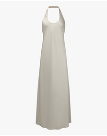 Halter Scoop Midi Dress | White